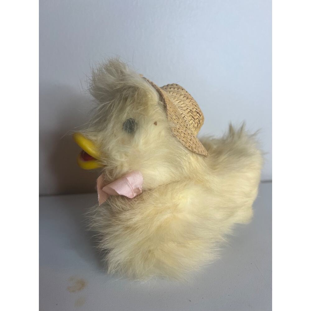 Vintage Kamar Japan 1963 Toy Furry Kitschy Duck antique litho